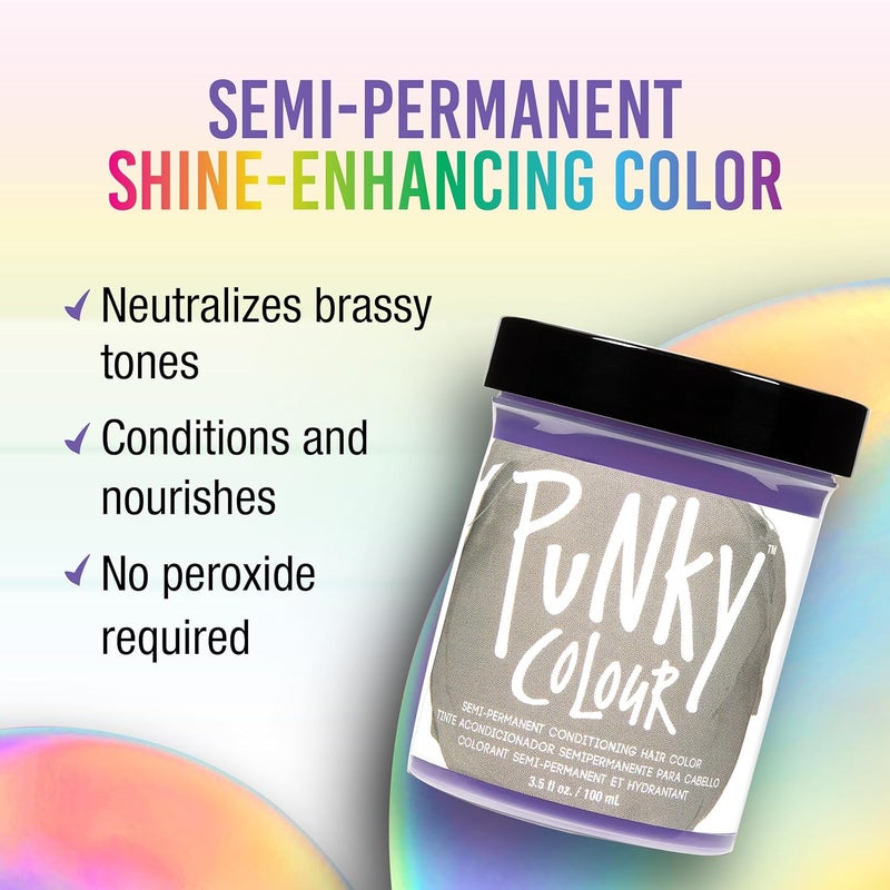 Punky Platinum Blonde Toner Conditioning Hair Color - Vegan, PPD and Paraben Free, 3.5oz - Image 2